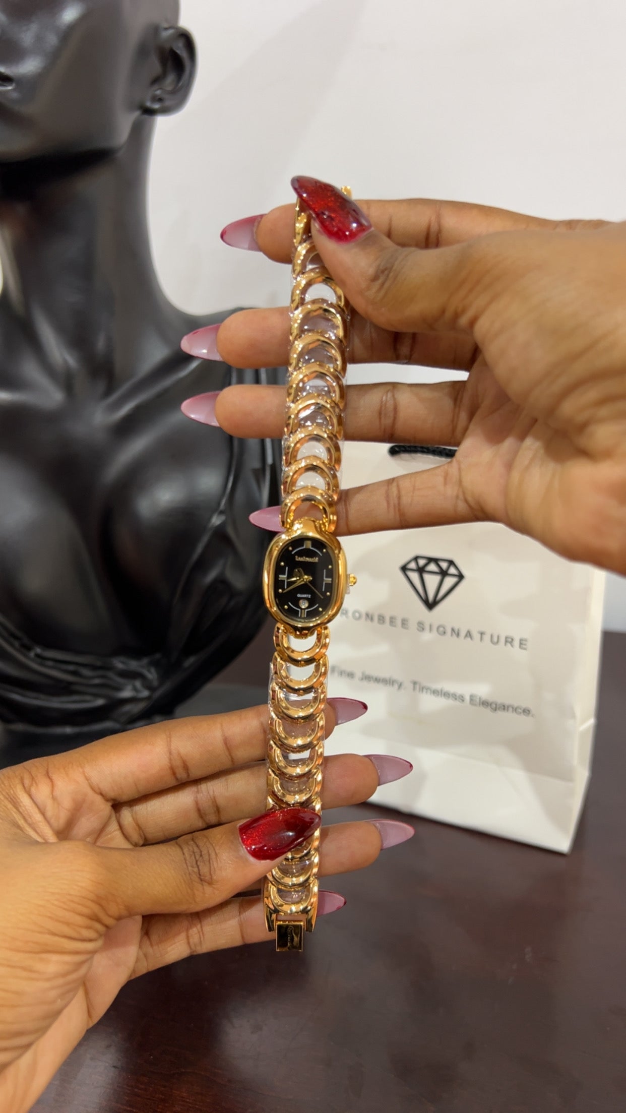 Velour vintage wristwatch