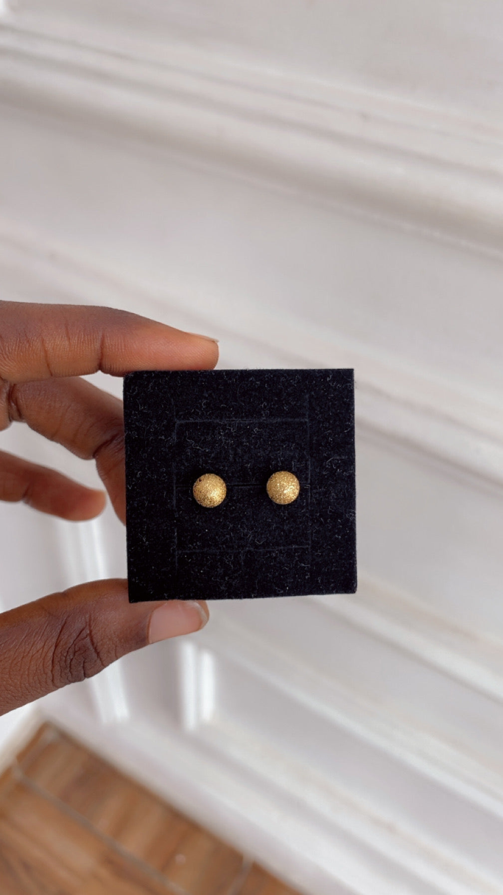 Gold rep stud earrings (RBS1040) maxi