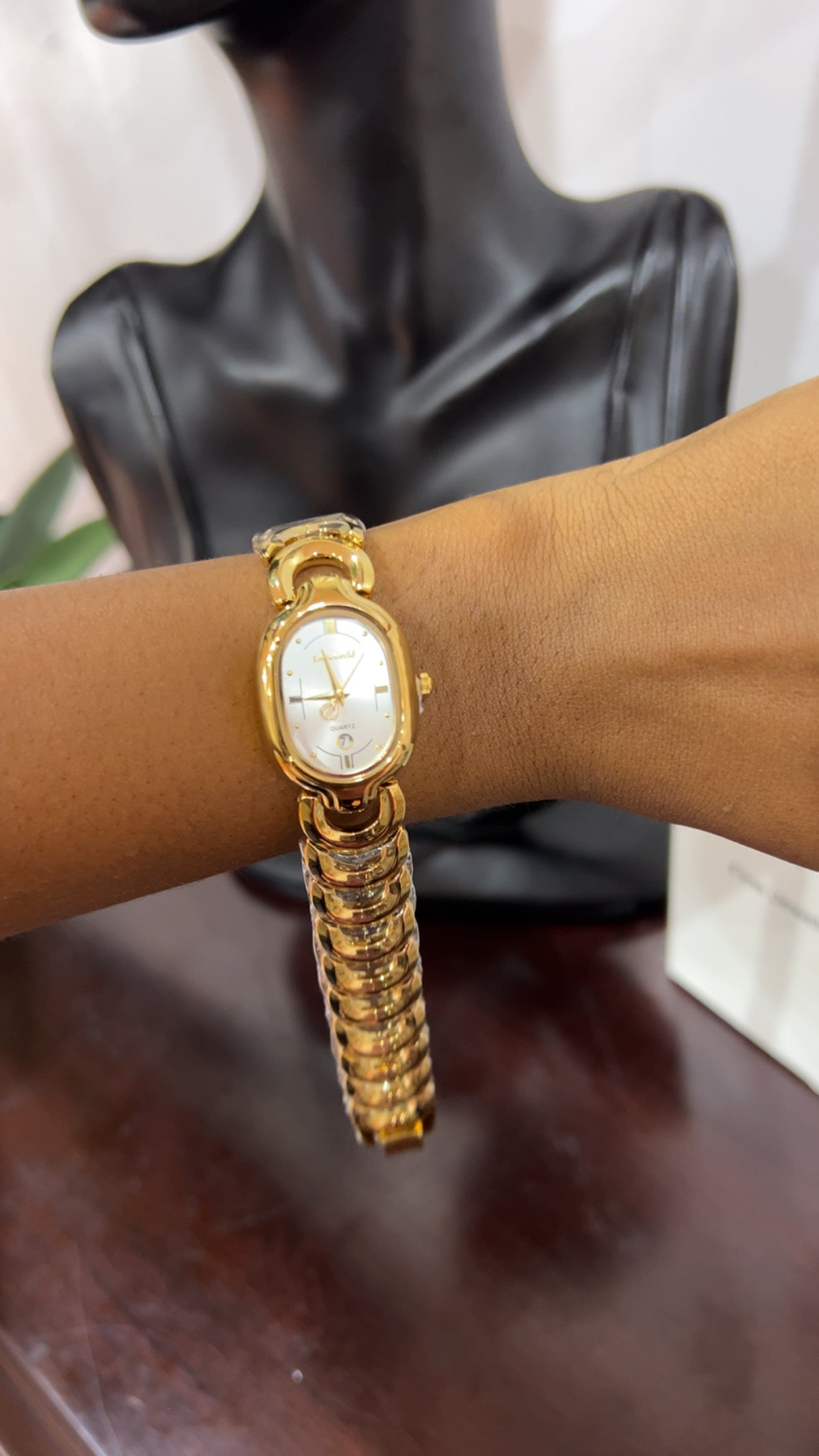Velour vintage wristwatch