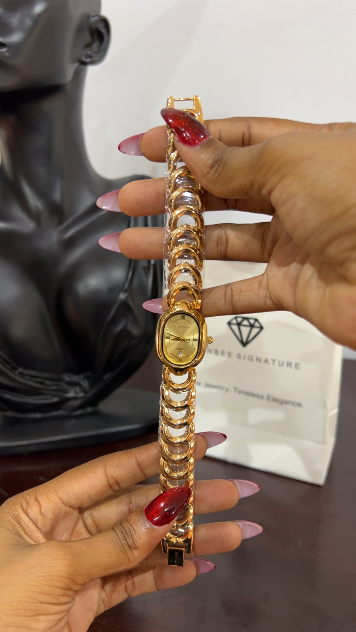 Velour vintage wristwatch