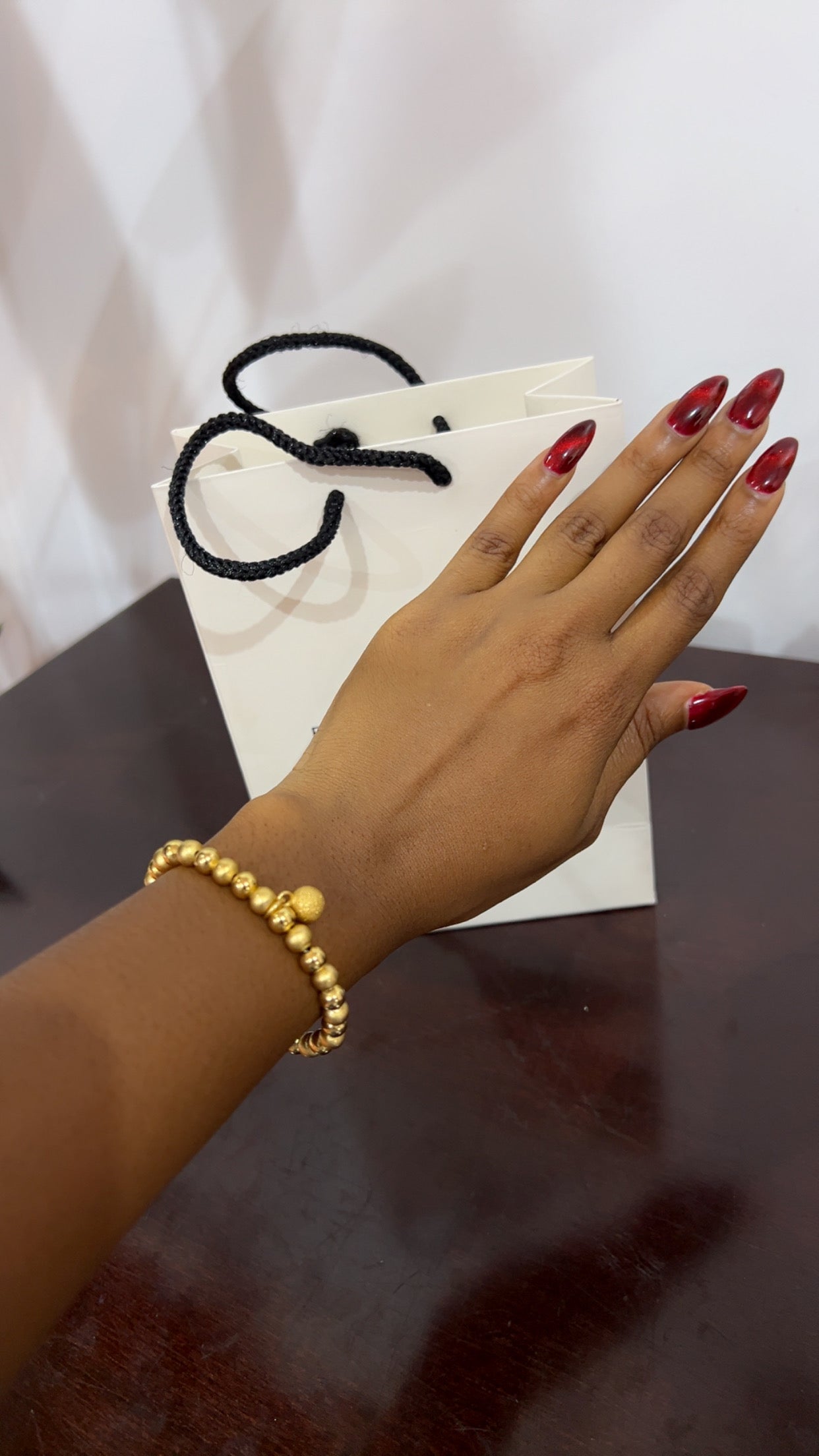 Brushed gold ball bracelet (rbs604)