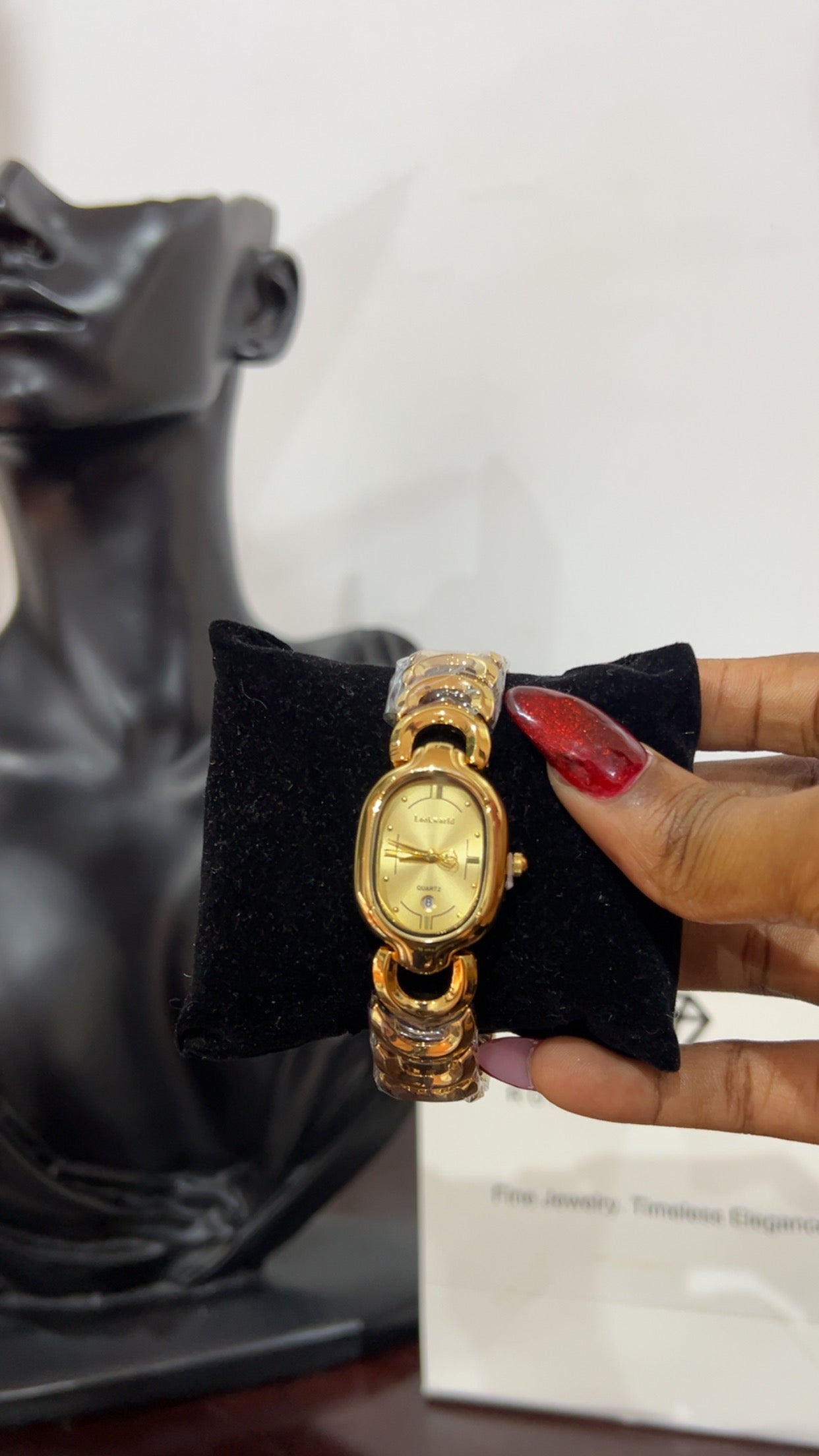 Velour vintage wristwatch