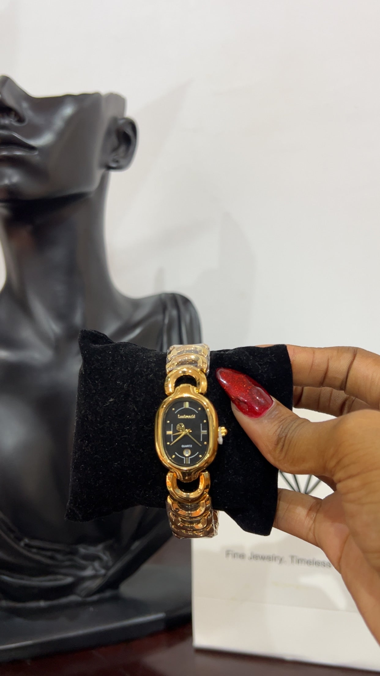 Velour vintage wristwatch