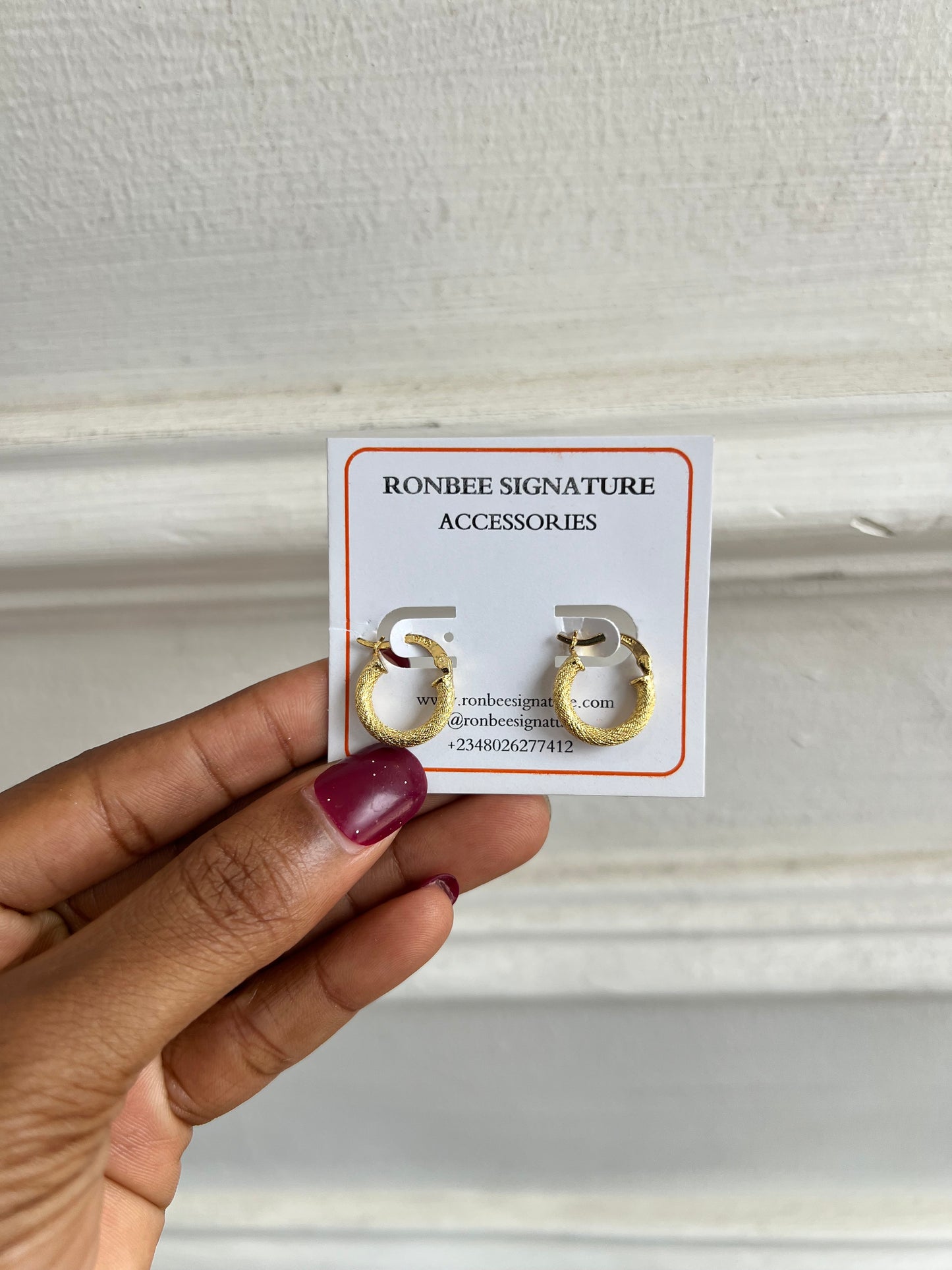 Mini hoop earrings(Rbs850)small