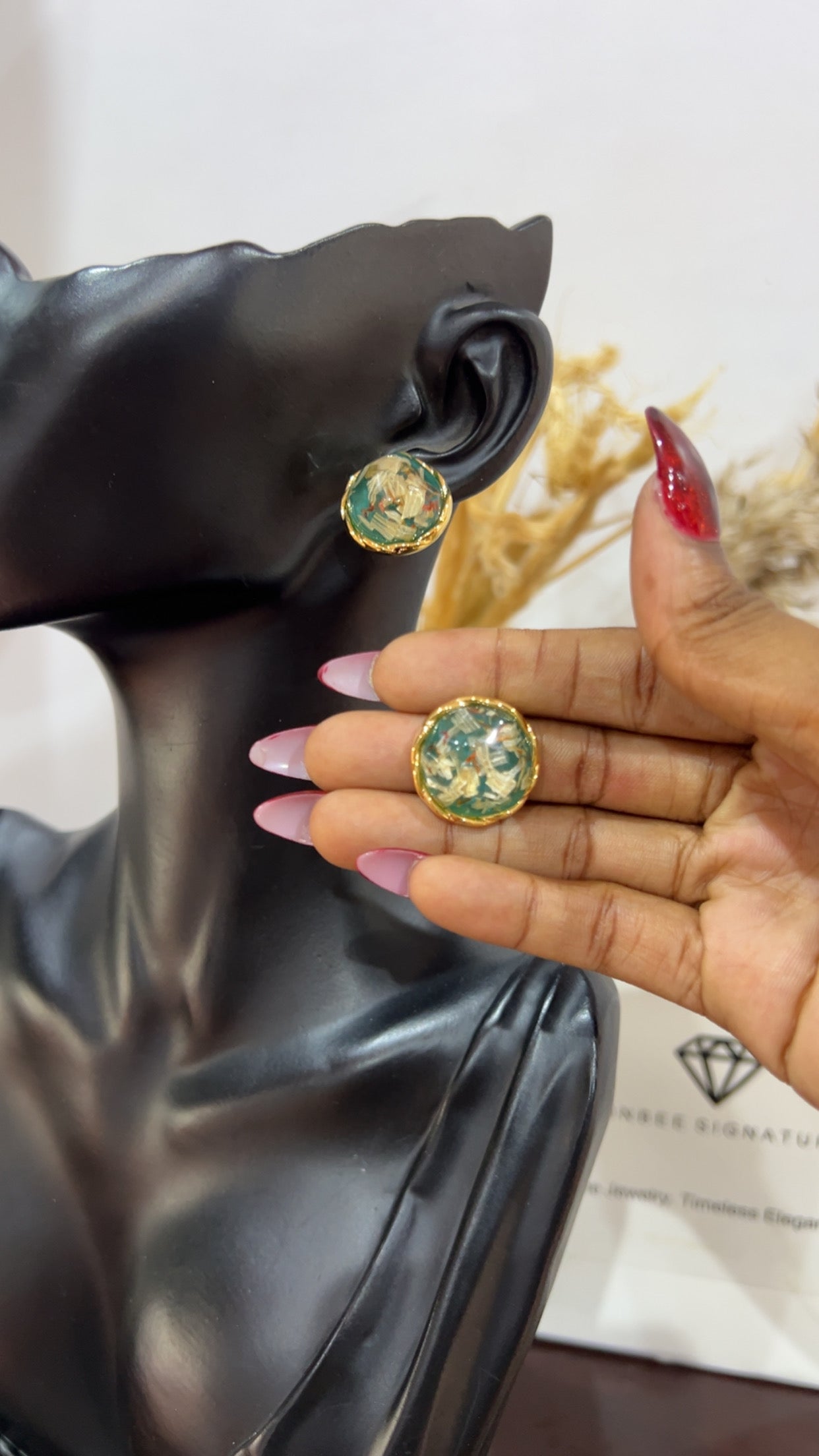 Esme Statement earrings(Rbs579)