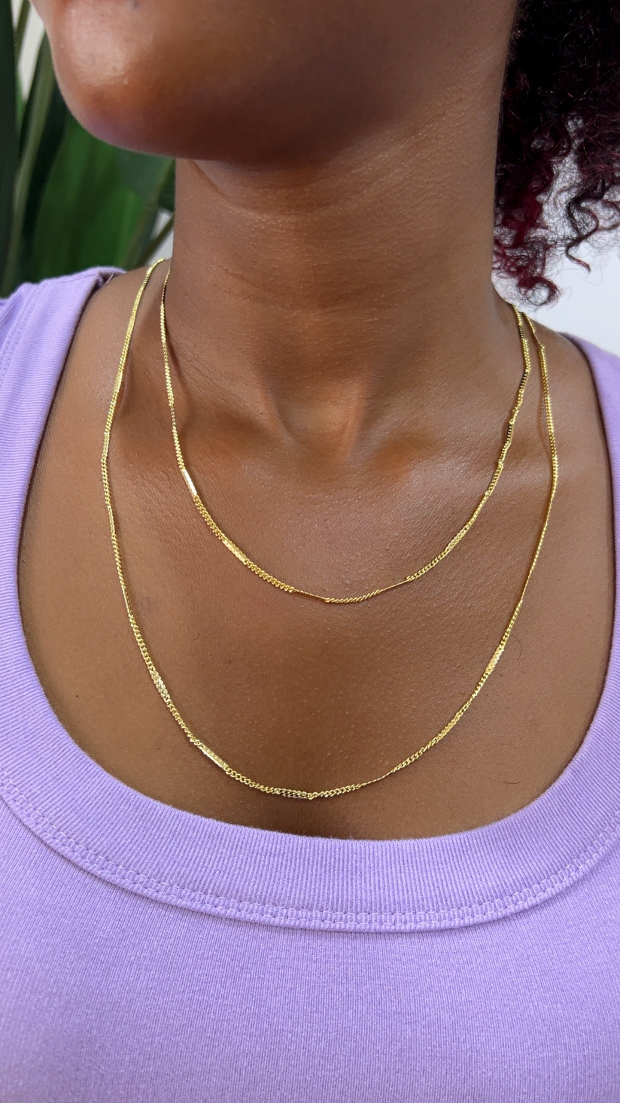 Italian gold necklace (RBS697)