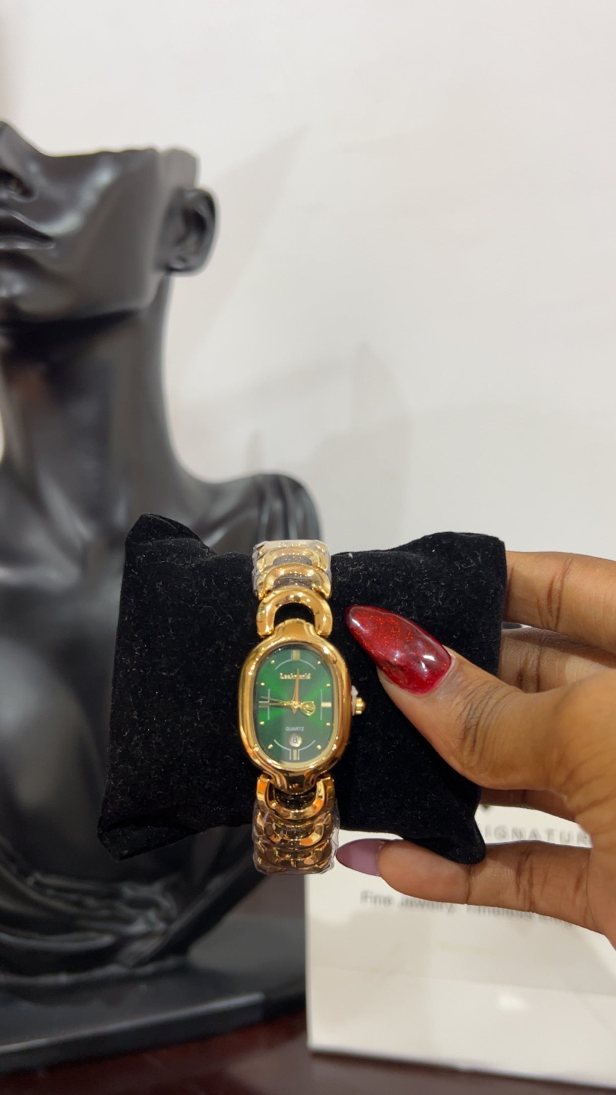 Velour vintage wristwatch