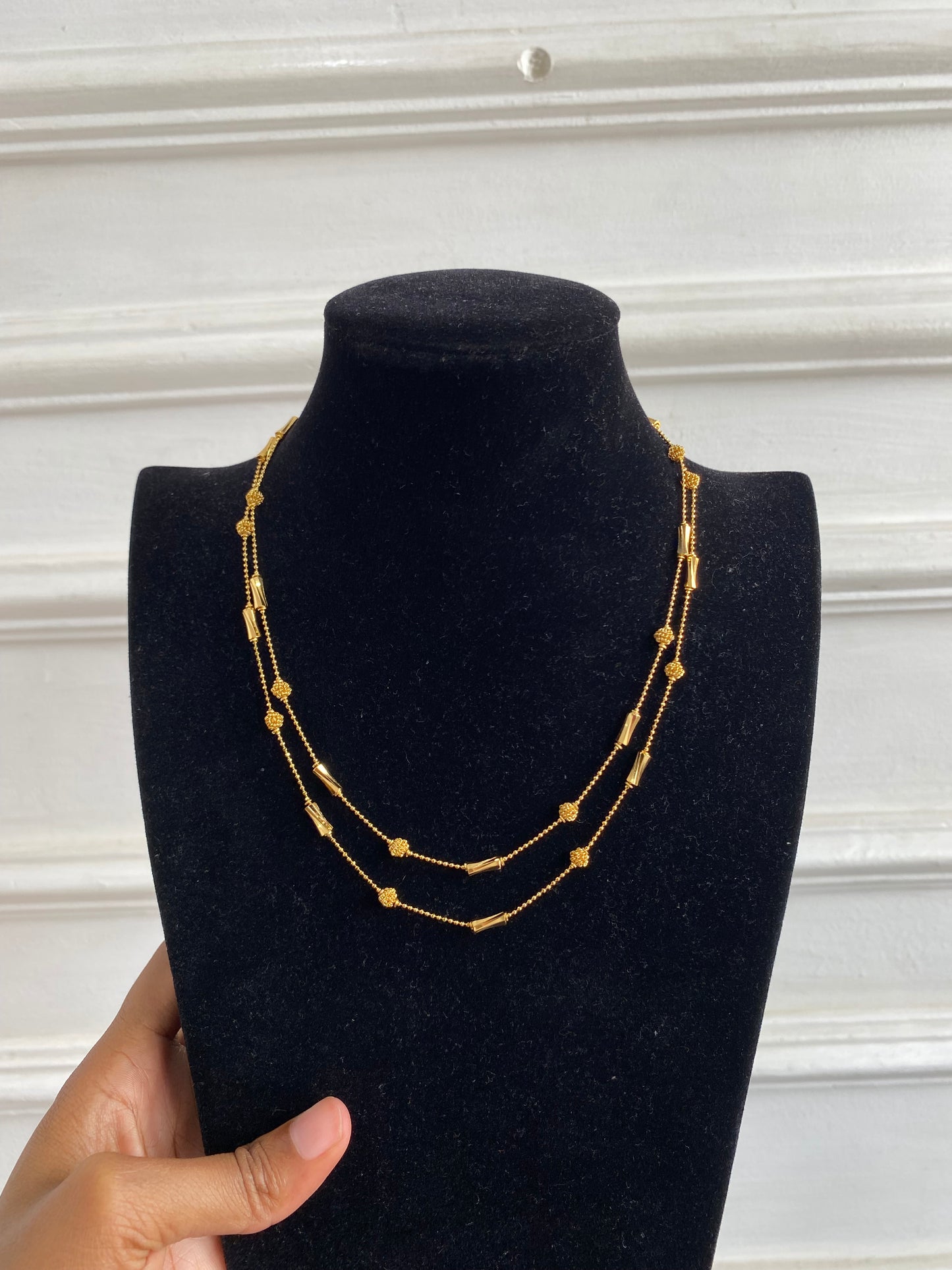 Double layered Necklace (RBS1016)