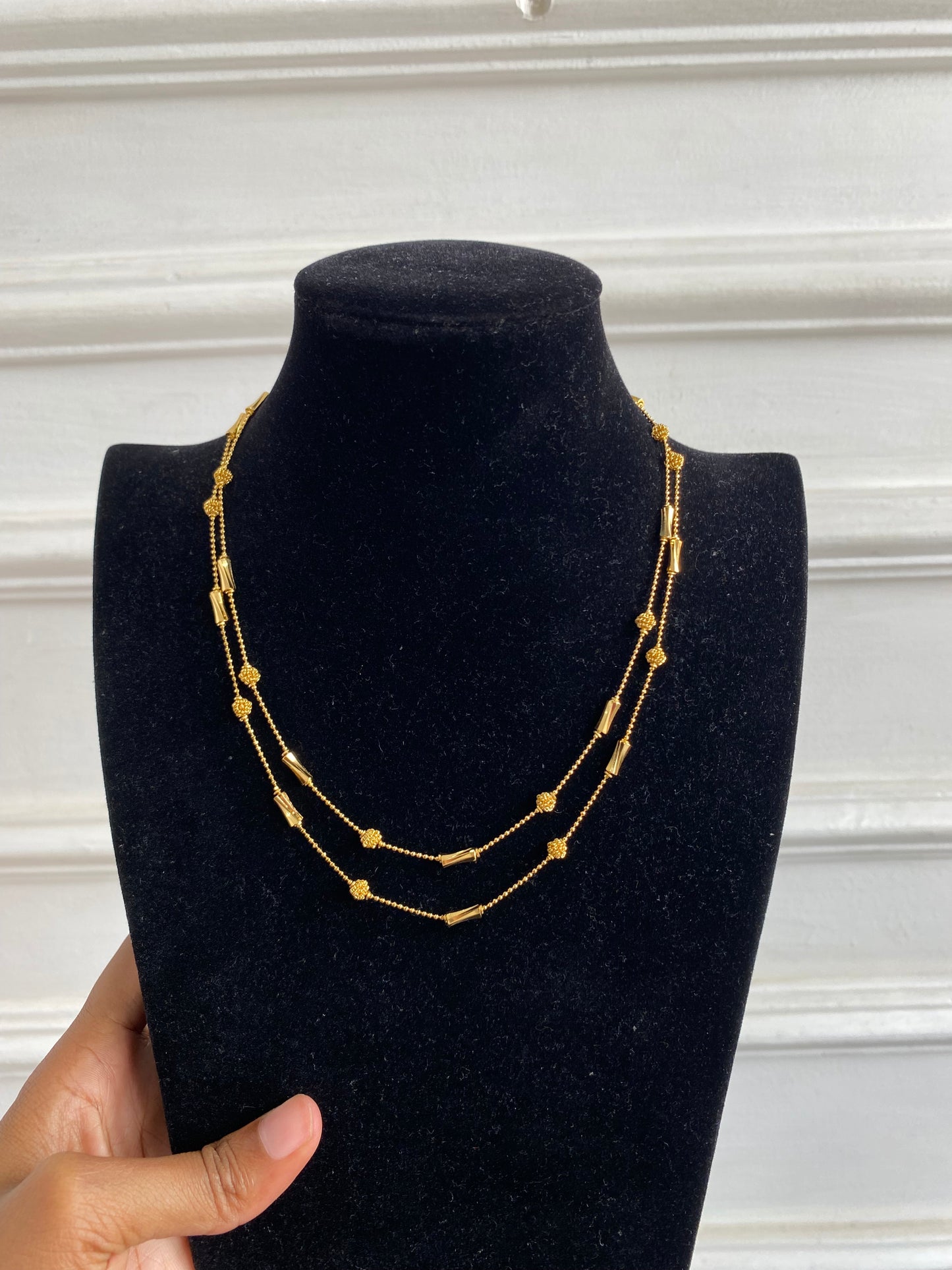 Double layered Necklace (RBS1016)