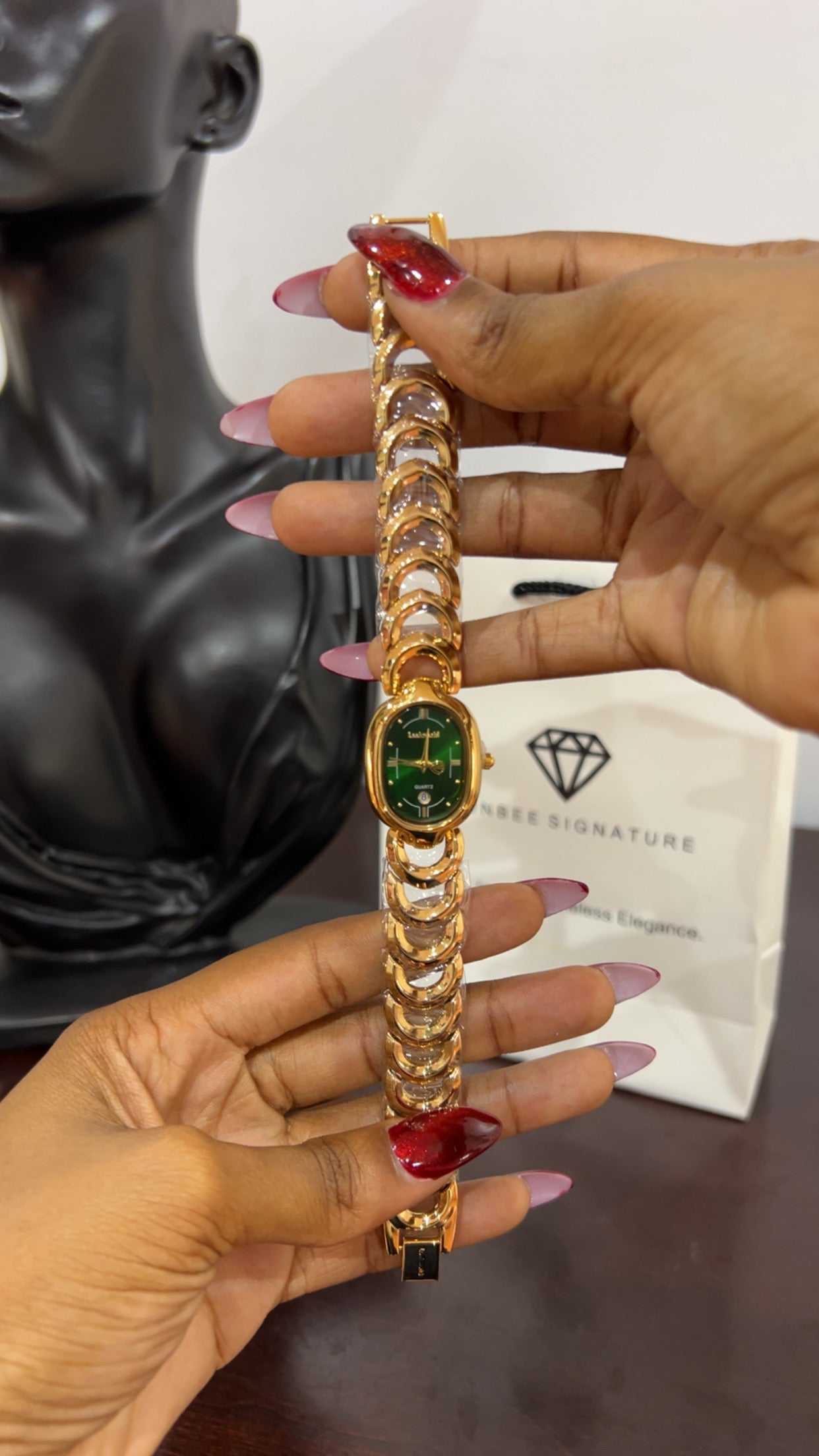 Velour vintage wristwatch