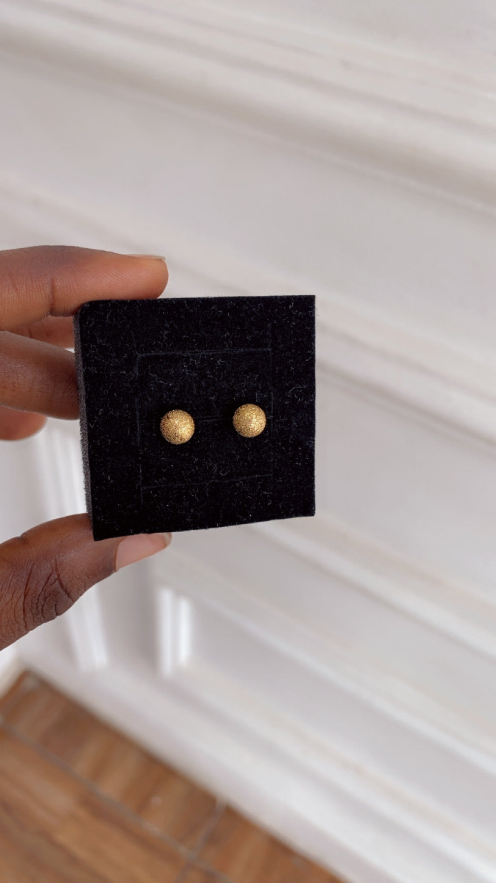 Gold rep stud earrings (RBS1040) maxi