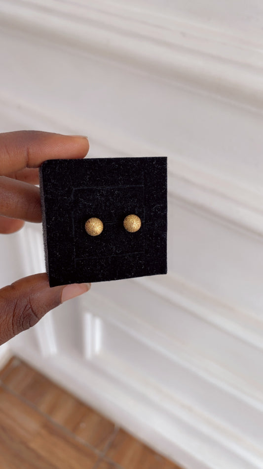 Gold rep stud earrings (RBS1040) maxi