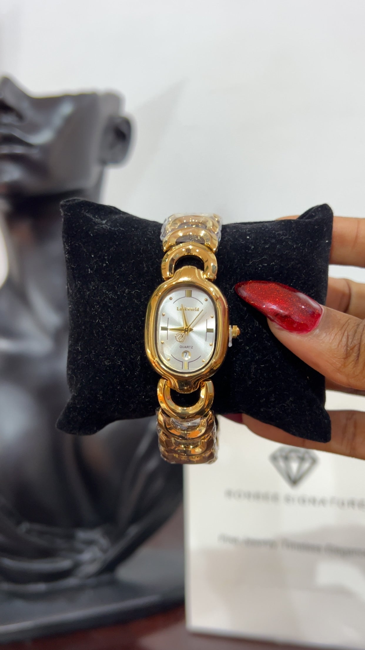 Velour vintage wristwatch