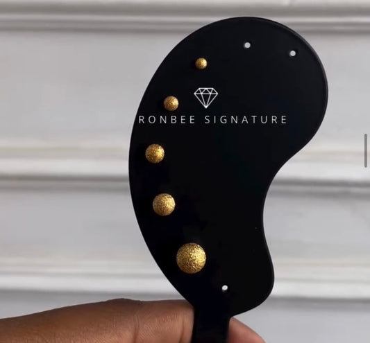 Italian gold mini studs bundle
